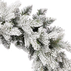 Shadow Woods Flocked Spruce 24in Pre-lit Wreath (plug in)