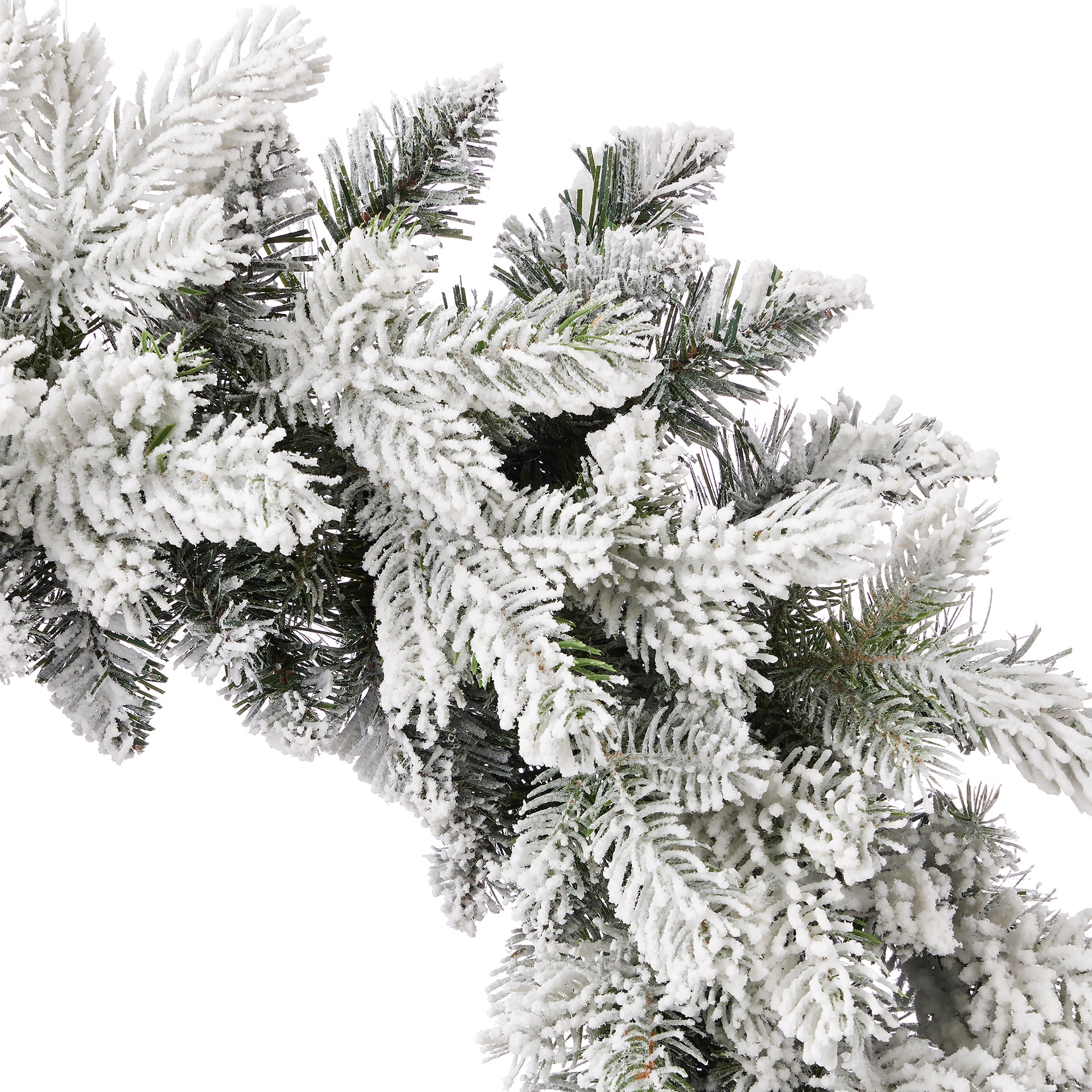 Shadow Woods Flocked Spruce 24in Pre-lit Wreath (plug in)