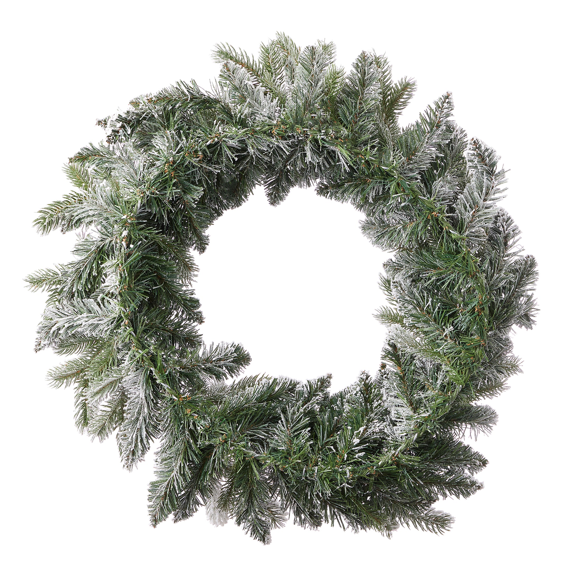 Shadow Woods Flocked Spruce 24in Pre-lit Wreath (plug in)
