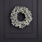 Shadow Woods Flocked Spruce 24in Pre-lit Wreath (plug in)