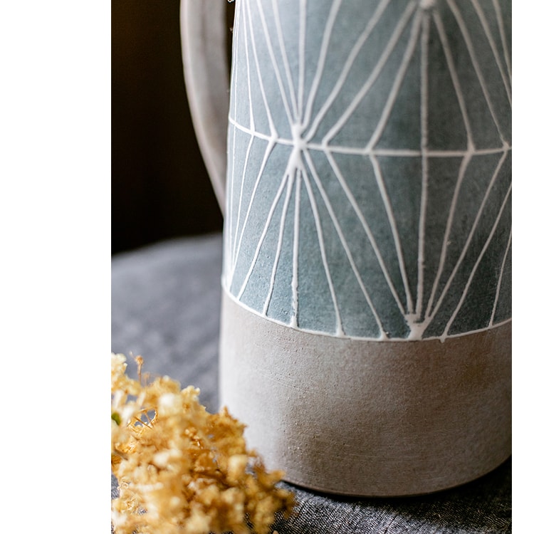 Handpainted Terracotta Table Vase