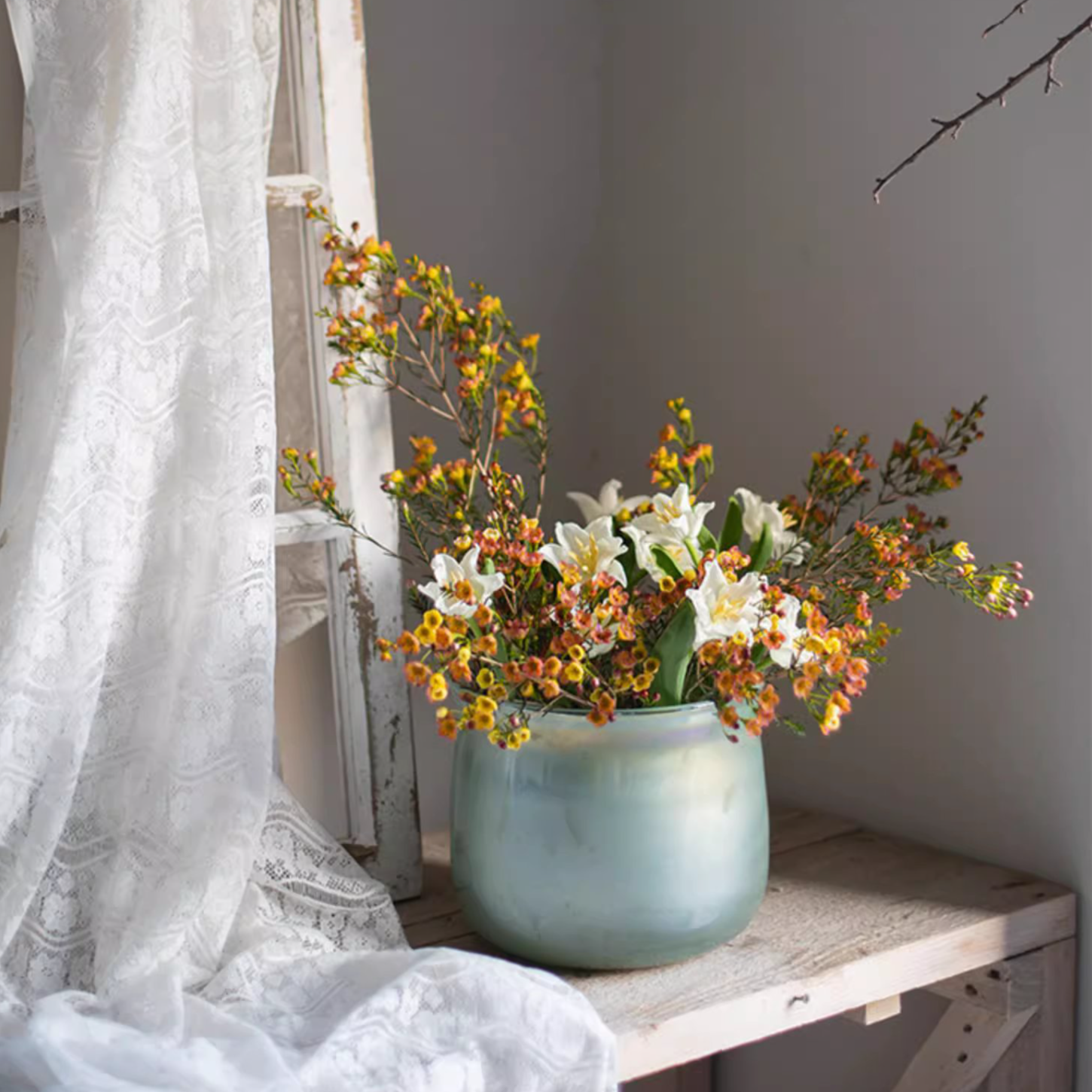Ruhai Low Glass Vase