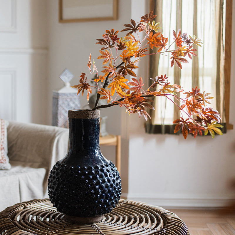 Navy Blue Domo Pottery Vase