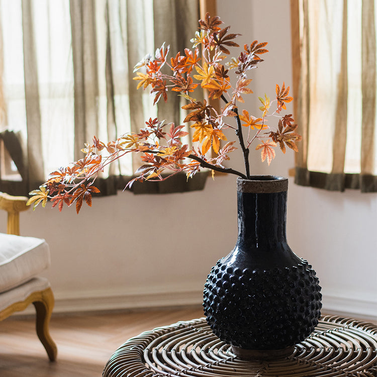 Navy Blue Domo Pottery Vase