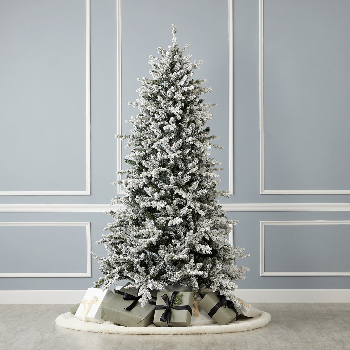 Bluffton Flocked Pine Tree
