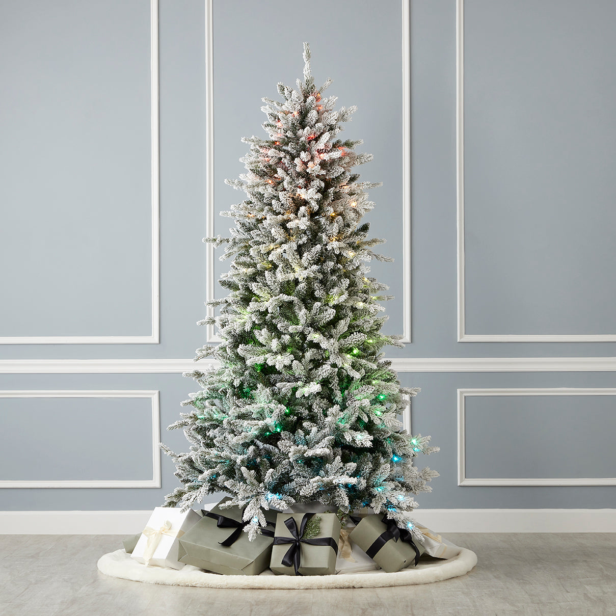 Bluffton Flocked Pine Tree