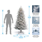 Bluffton Flocked Pine Tree