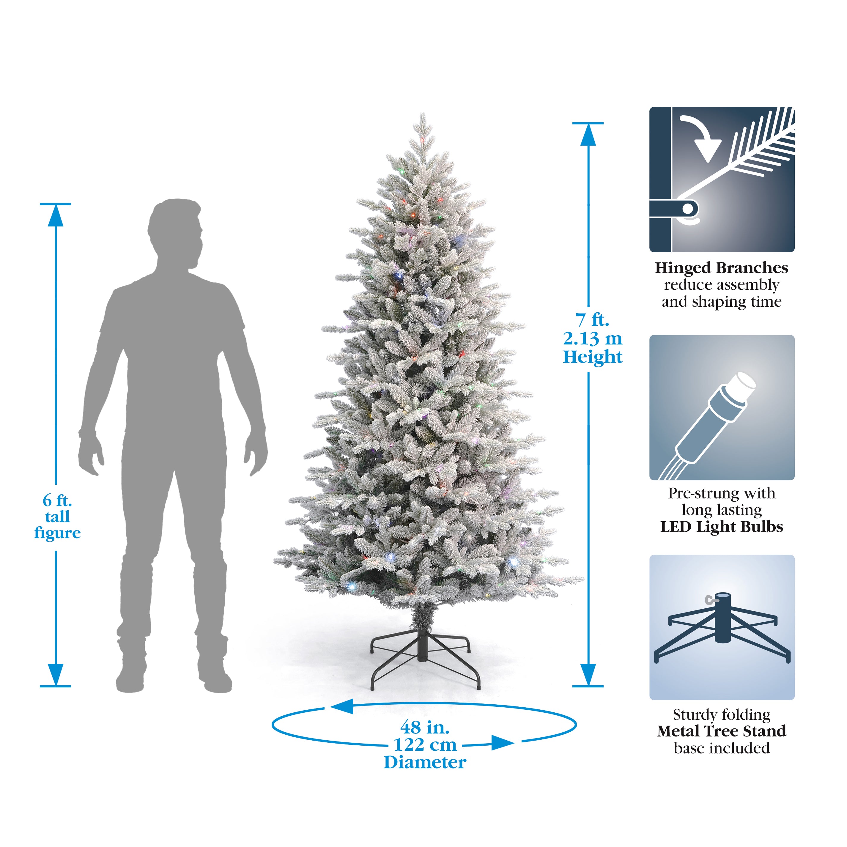 Bluffton Flocked Pine Tree