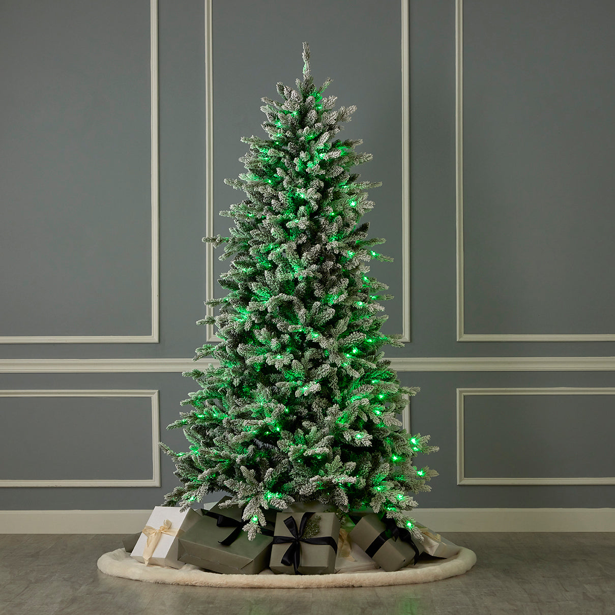 Bluffton Flocked Pine Tree