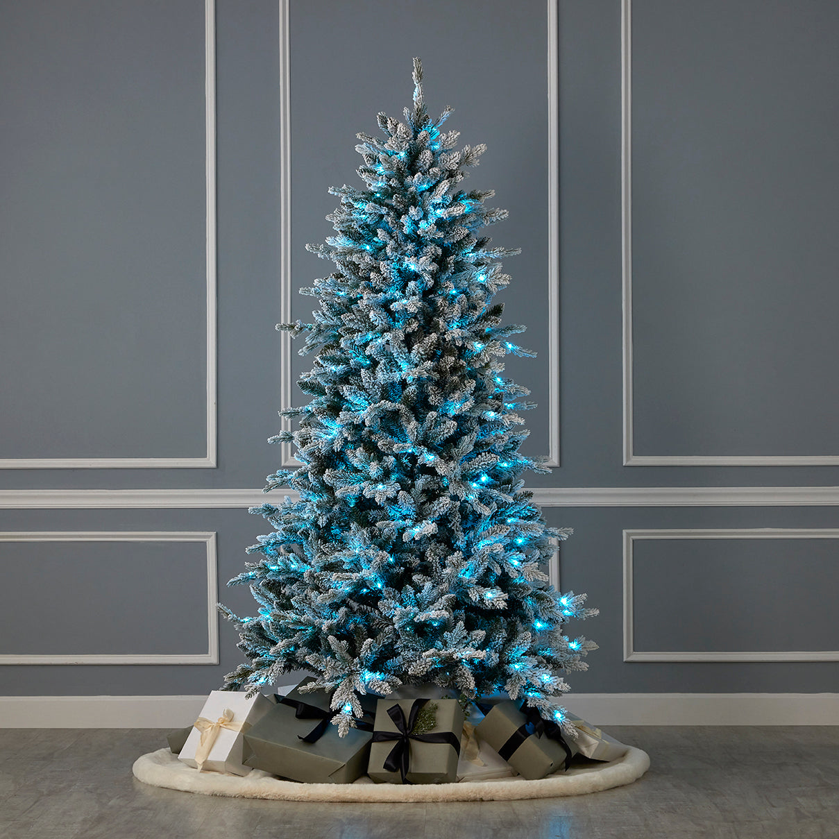 Bluffton Flocked Pine Tree