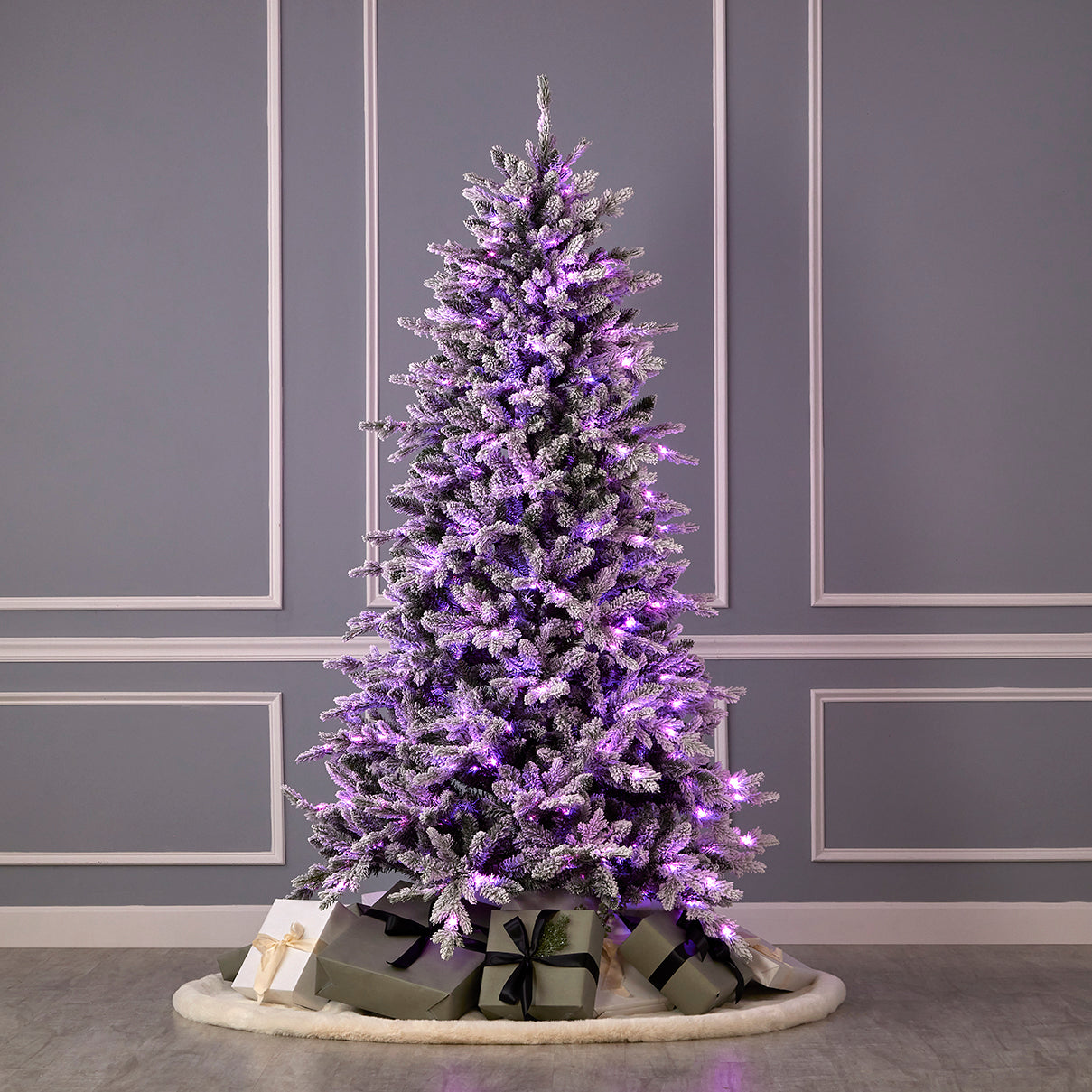 Bluffton Flocked Pine Tree
