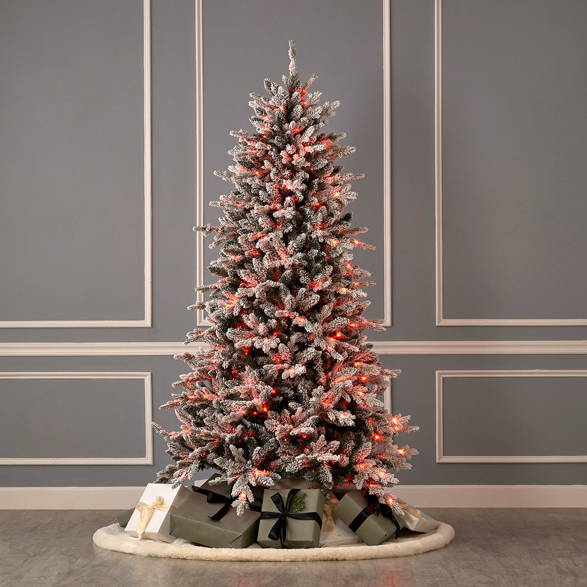 Bluffton Flocked Pine Tree