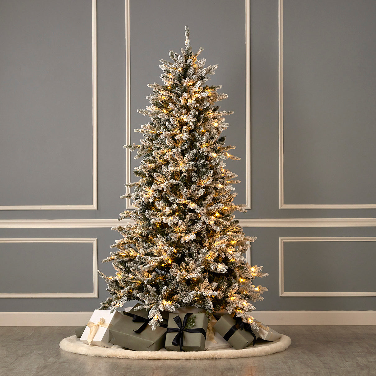 Bluffton Flocked Pine Tree