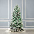 Bluffton Flocked Pine Tree