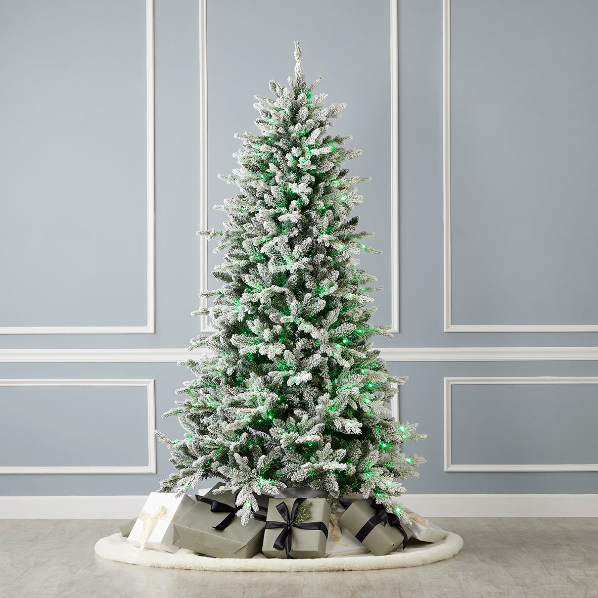 Bluffton Flocked Pine Tree