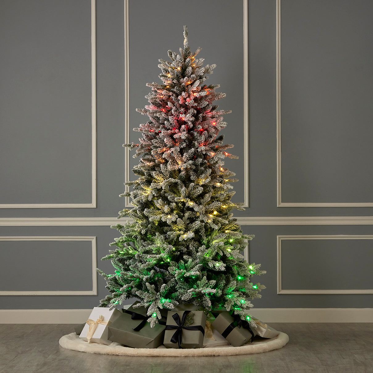 Bluffton Flocked Pine Tree