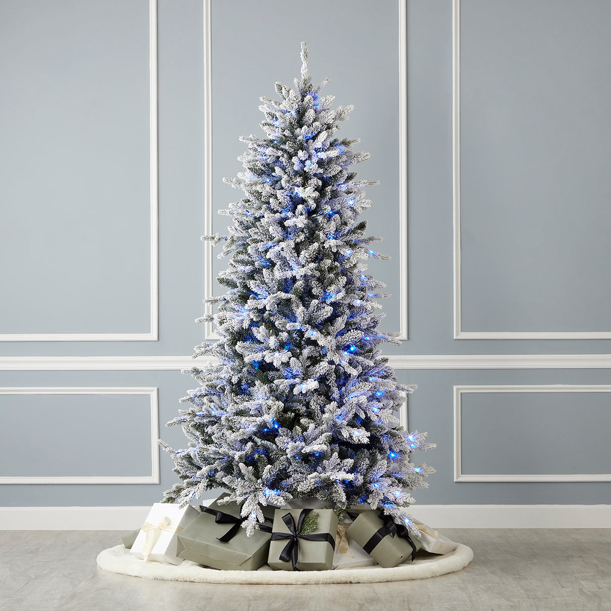 Bluffton Flocked Pine Tree