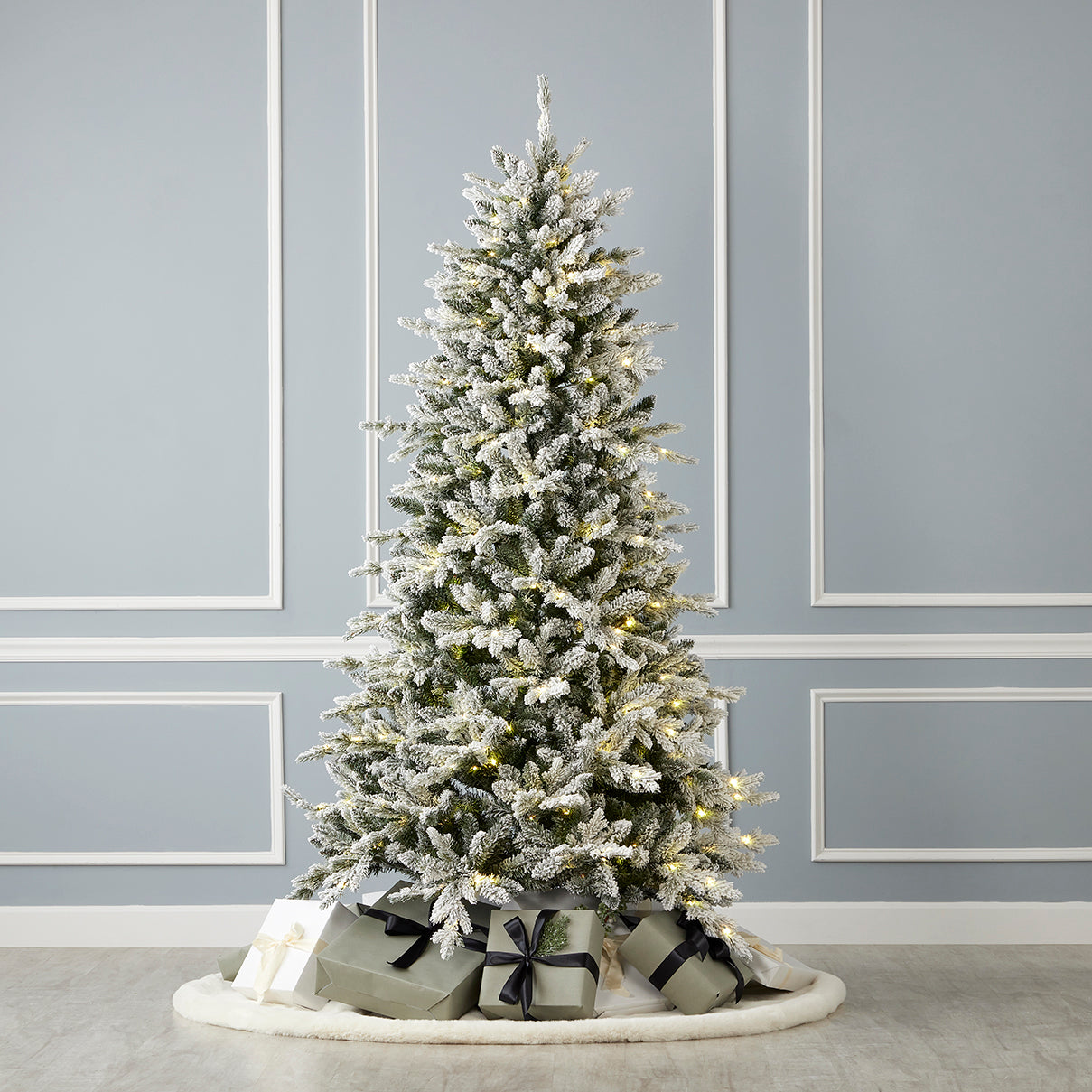 Bluffton Flocked Pine Tree