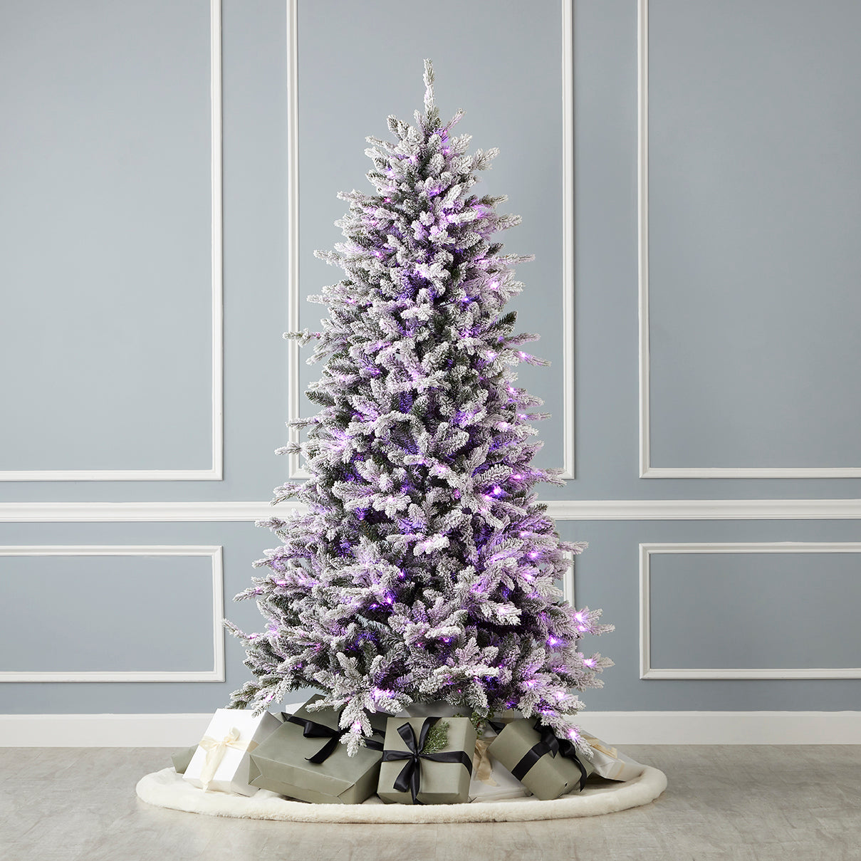 Bluffton Flocked Pine Tree
