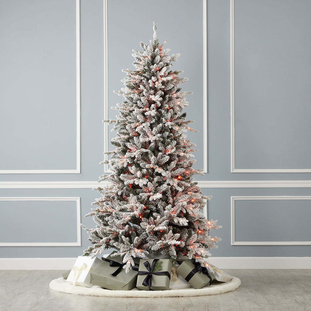 Bluffton Flocked Pine Tree