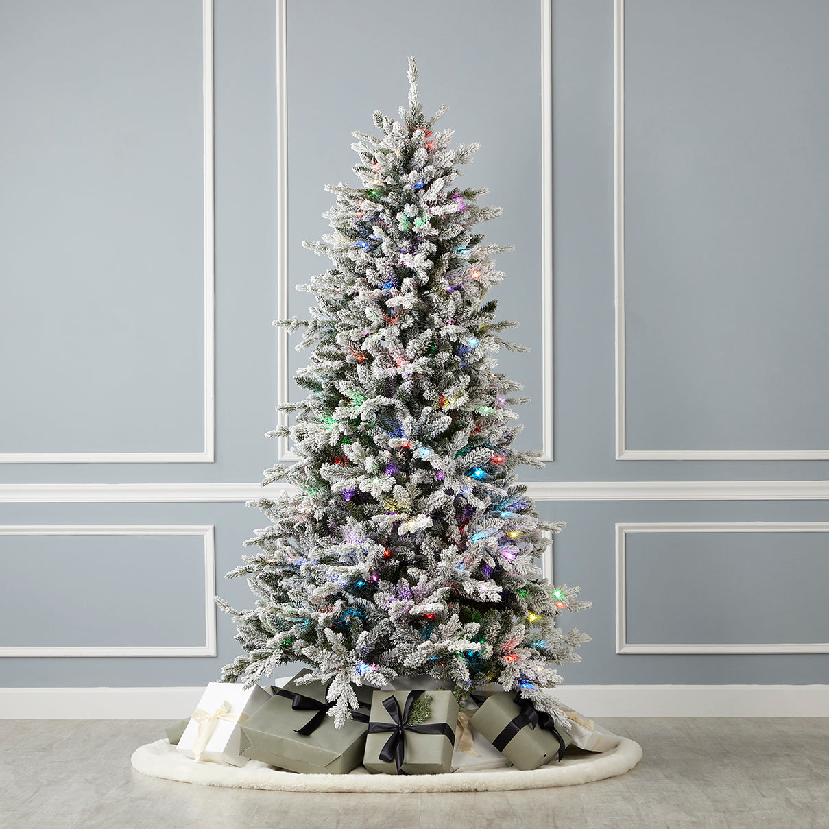 Bluffton Flocked Pine Tree