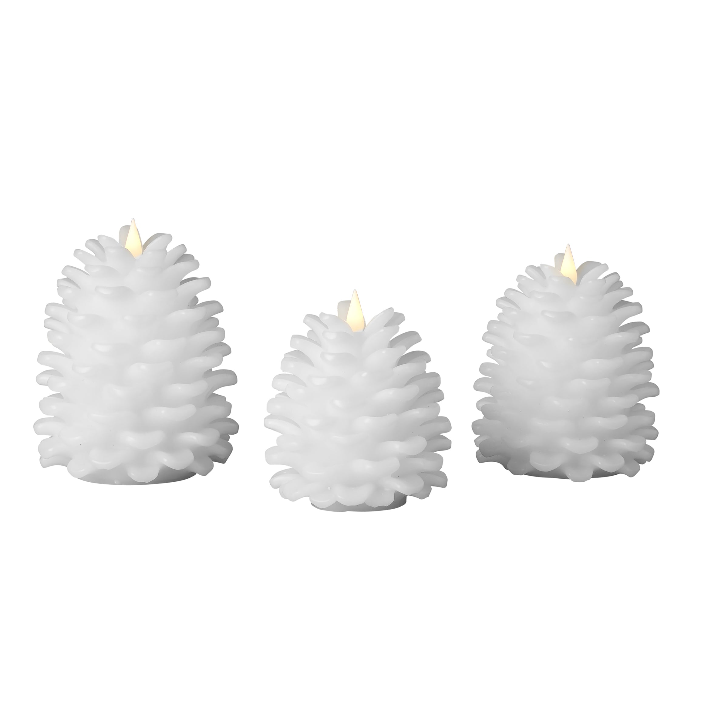 Pinecone Flameless Candle 3pc Set