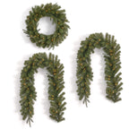 Valley Pine 3-Piece Pre-Lit Garland & Wreath Door Kit