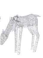 Metallic Silver Reindeer with Warm White LED Lights (Plug In) Sold Separately