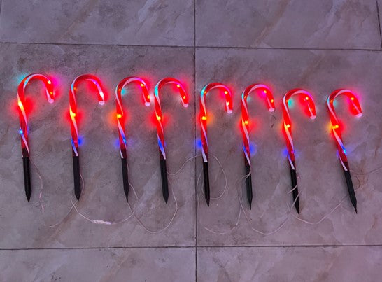 Vivvi App Based Candy Cane Path Lights, 7.1" 40 LEDs