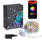 Vivvi App-Based Customizable, Color-Changing Indoor/Outdoor Cluster Lights, 19 ft. long