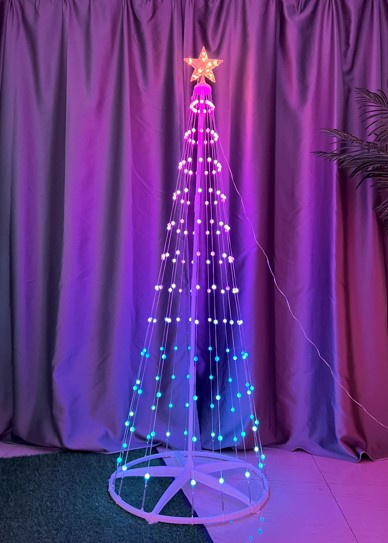 Vivvi App Based Outdoor Cone Tree, 6.9' 190 LEDs