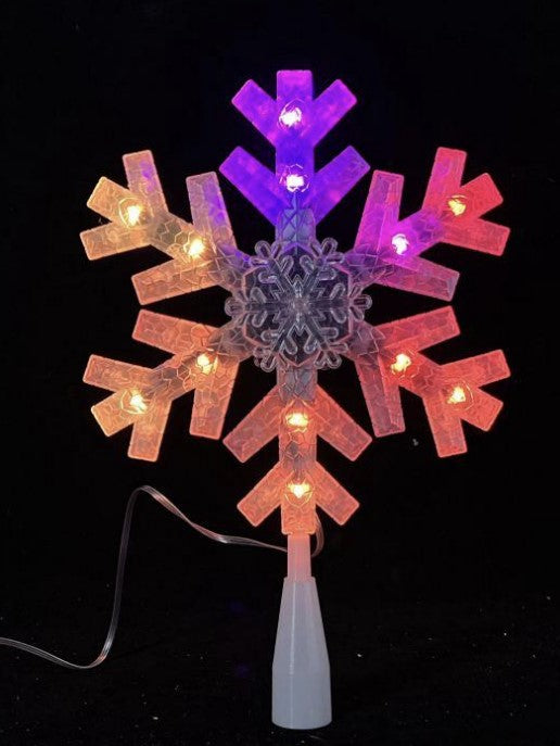 Vivvi App Based Snowflake Tree Topper, 8.8" 15 LEDs