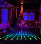 Vivvi App-Based Customizable, Color-Changing Waterfall Lights - 11 ft. tall