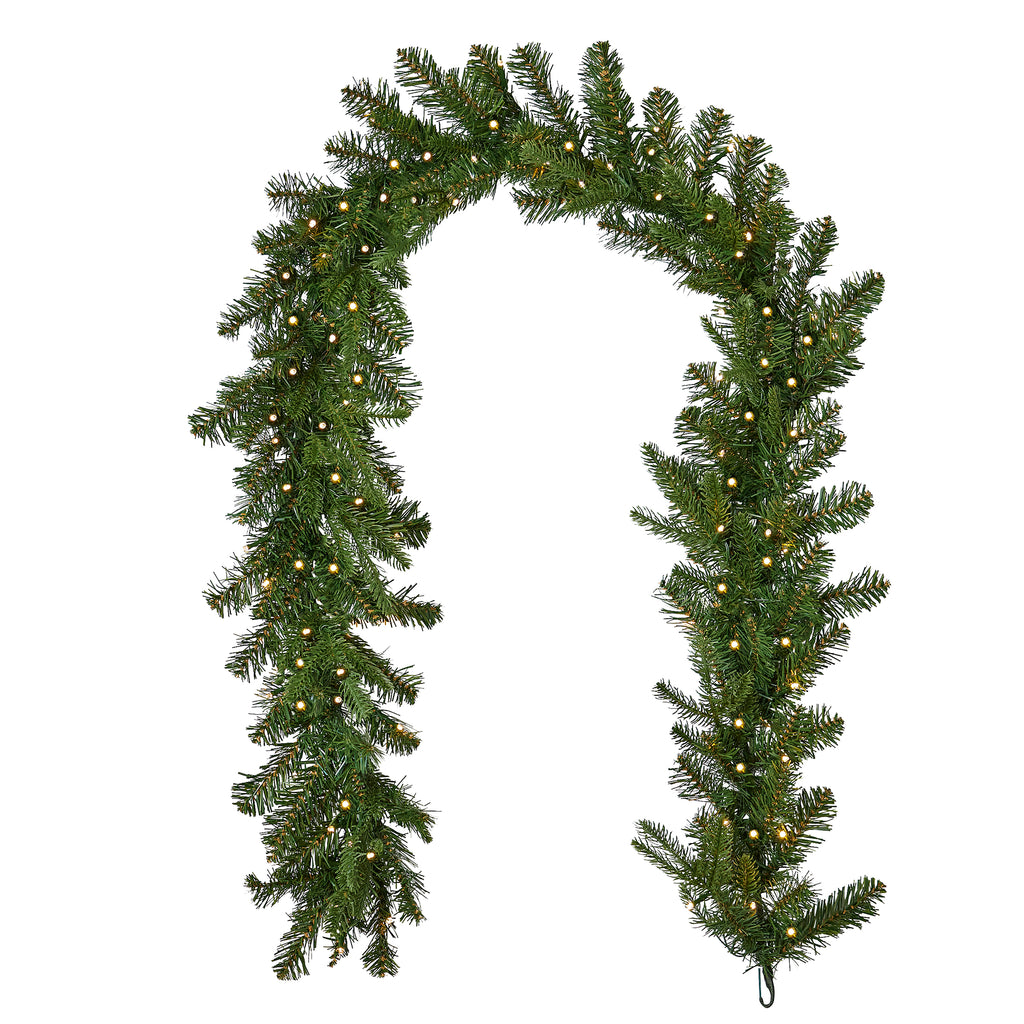Dakota Pine 6ft Garland, 50 Dual LEDs Lights w/ 9 Functions (Battery-Operated)
