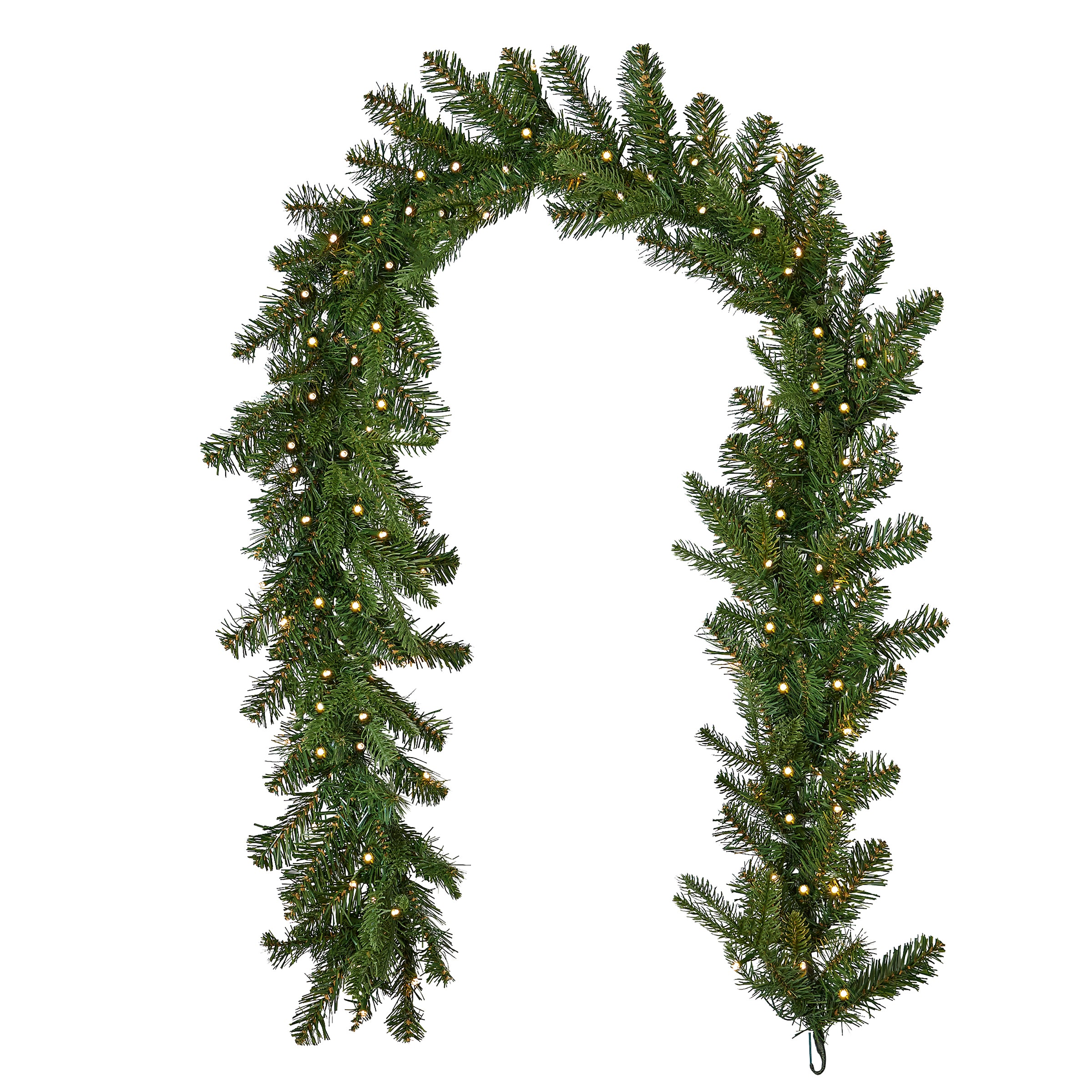 Dakota Pine 6ft Garland, 50 Dual LEDs Lights w/ 9 Functions (Battery-Operated)