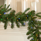 Dakota Pine 6ft Garland, 50 Dual LEDs Lights w/ 9 Functions (Battery-Operated)