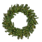 Dakota Pine 24in Wreath, 50 Dual LED Lights w/ 9 functions (Battery-Operated)