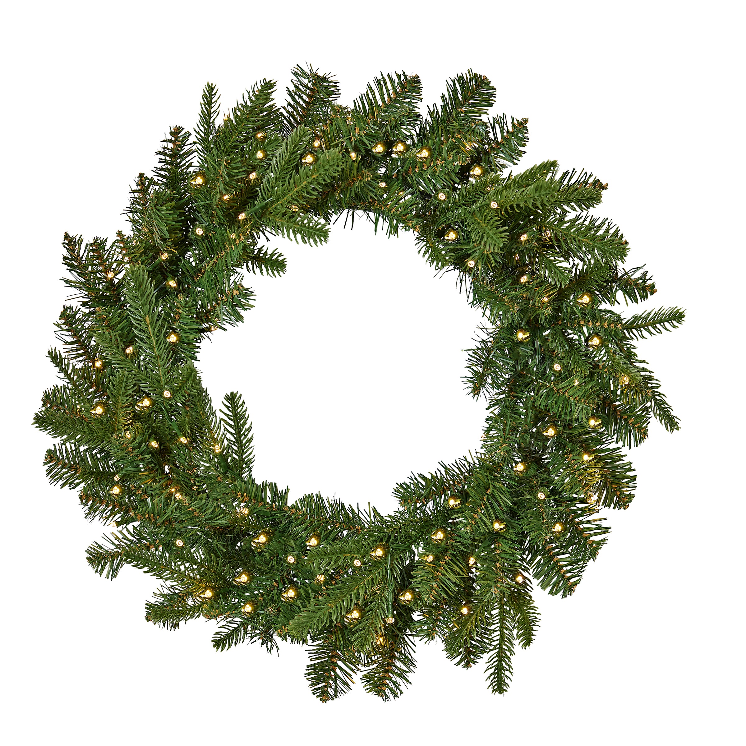Dakota Pine 24in Wreath, 50 Dual LED Lights w/ 9 functions (Battery-Operated)
