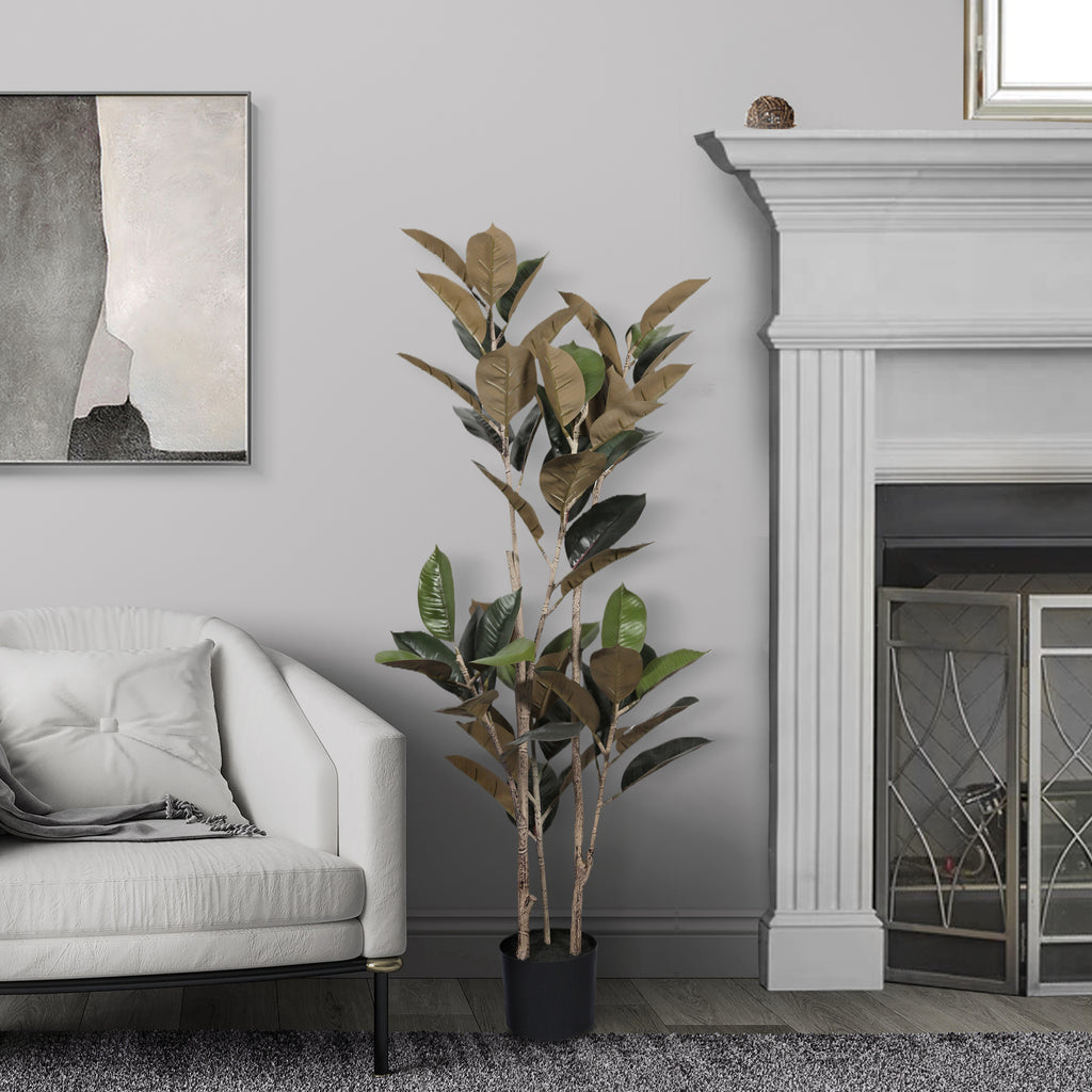 Artificial Potted Magnolia Tree 47in