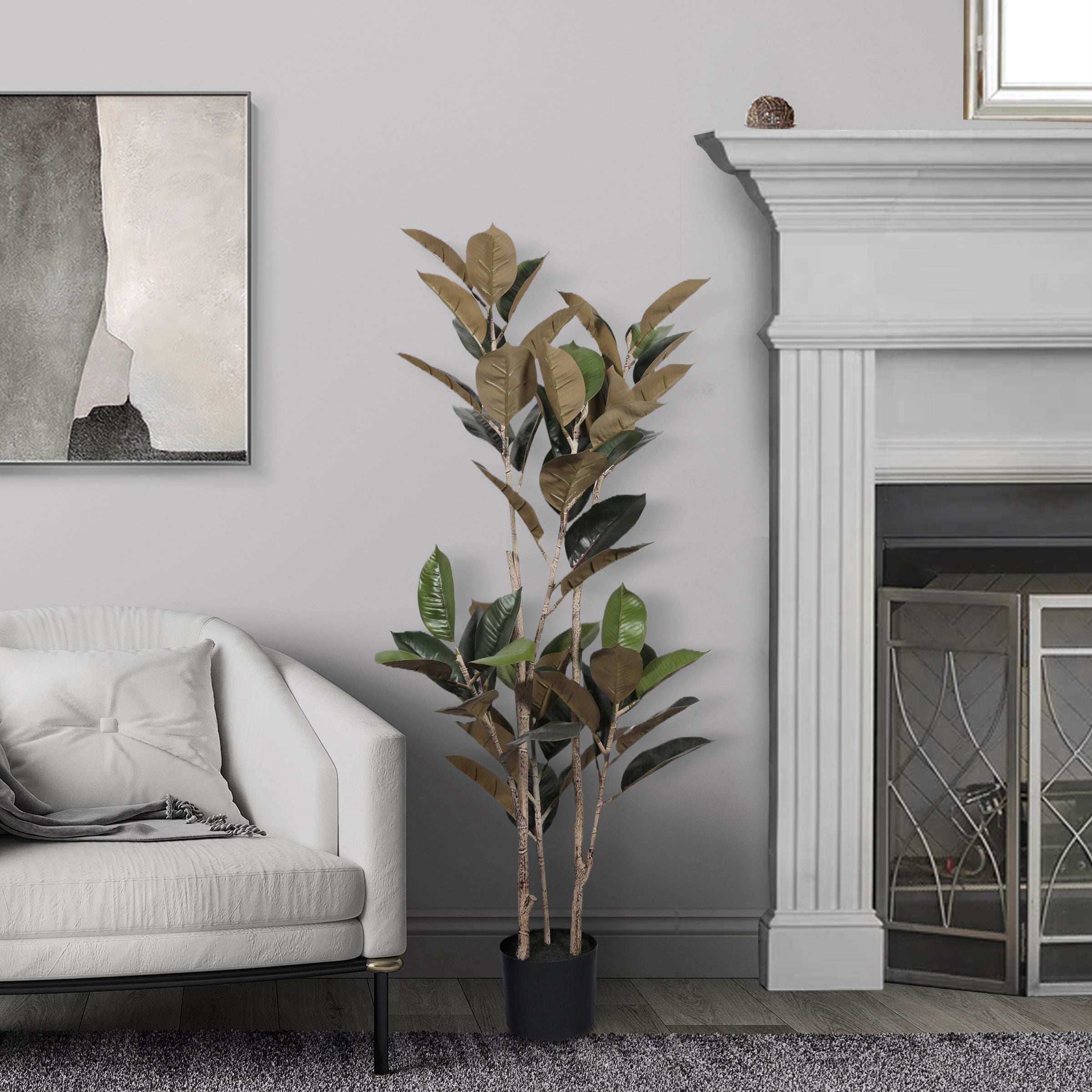 Artificial Potted Magnolia Tree 47in