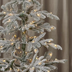 Jackson Flocked Artificial Pre-Lit Pine Tree