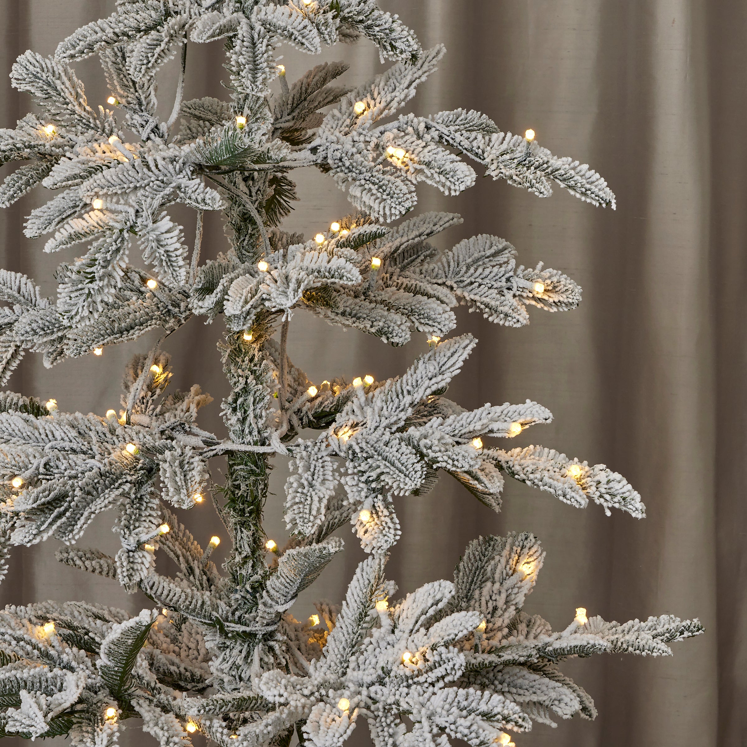 Jackson Flocked Artificial Pre-Lit Pine Tree