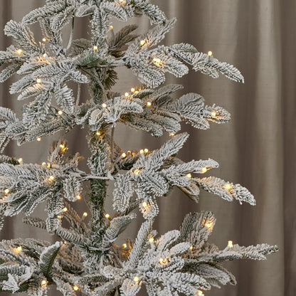Jackson Flocked Artificial Pre-Lit Pine Tree