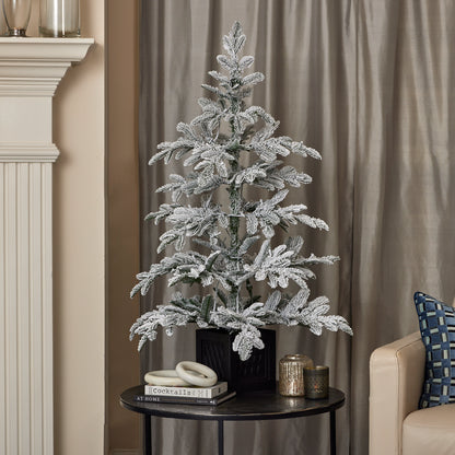 Jackson Flocked Artificial Pre-Lit Pine Tree