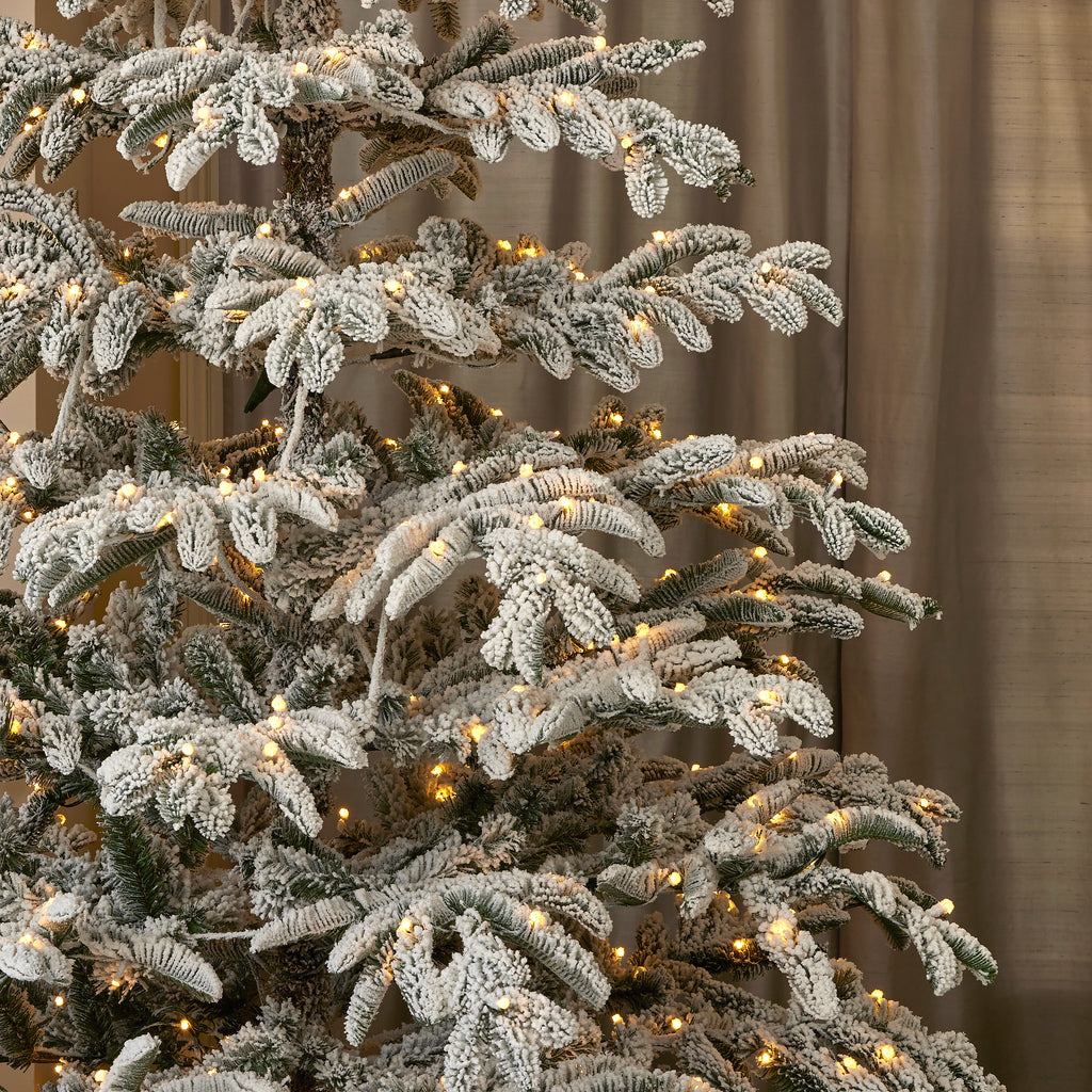 Jackson Flocked Artificial Pre-Lit Pine Tree