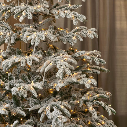 Jackson Flocked Artificial Pre-Lit Pine Tree