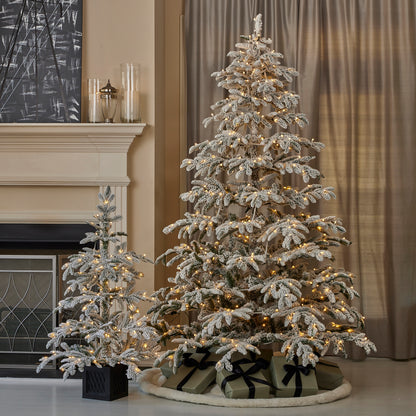 Jackson Flocked Artificial Pre-Lit Pine Tree