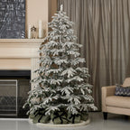 Jackson Flocked Artificial Pre-Lit Pine Tree
