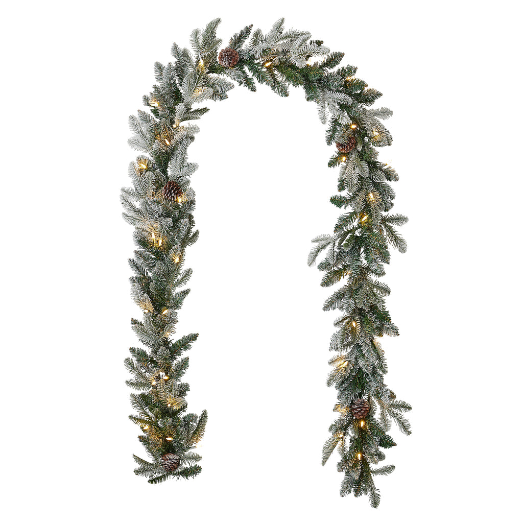 Lexington Fir 9ft Pre-Lit Artificial Christmas Garland (Plug in)