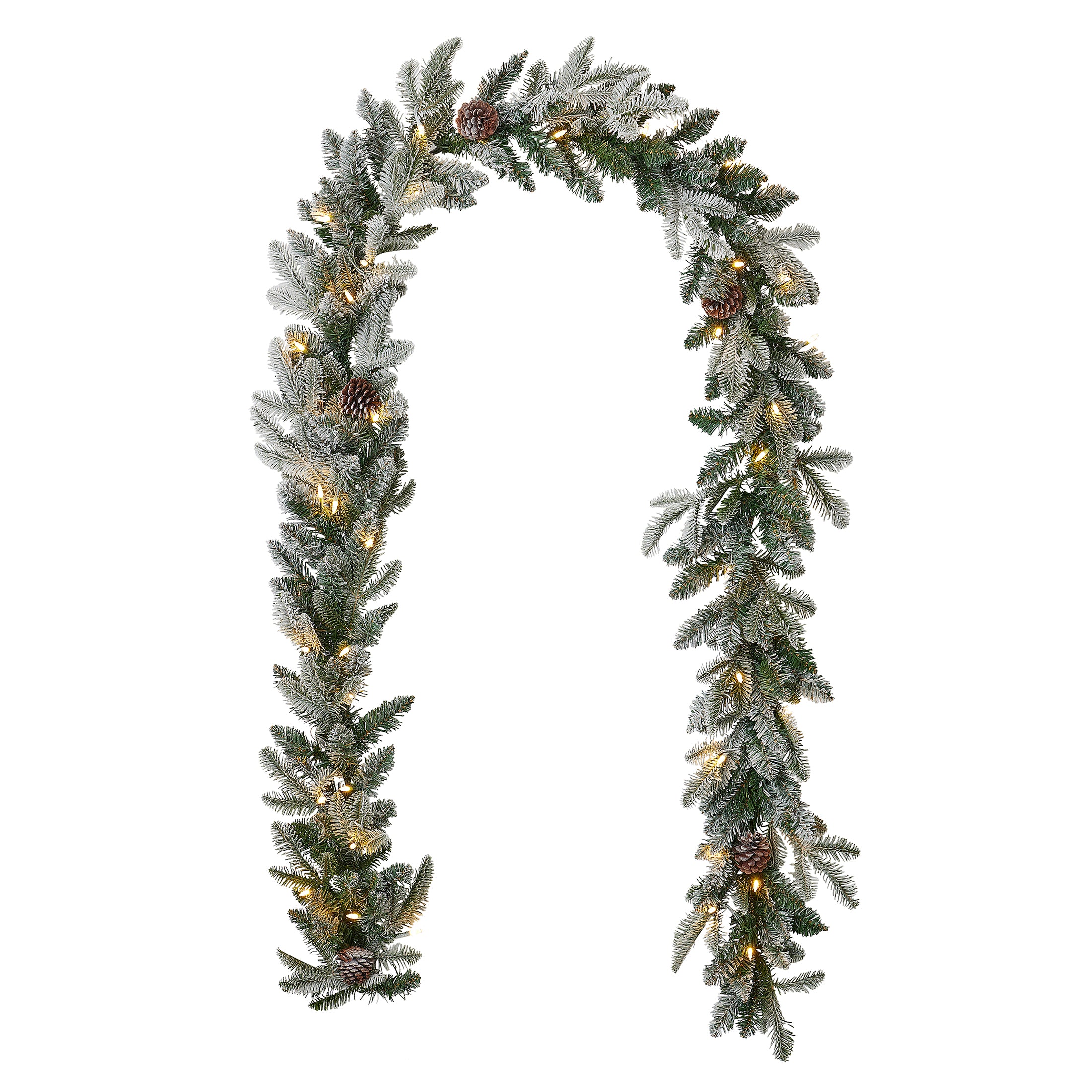 Lexington Fir 9ft Pre-Lit Artificial Christmas Garland (Plug in)